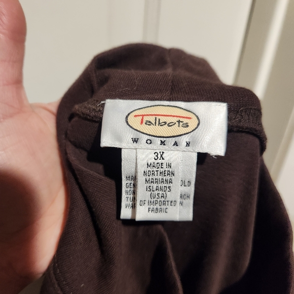 Talbots Woman 3X Brown Turtleneck Sweater Casual Timeless Capsule Wardrobe - Picture 2 of 5